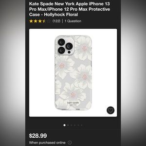 Kate Spade iPhone 13 Pro Max/iPhone 12 Pro Max case.